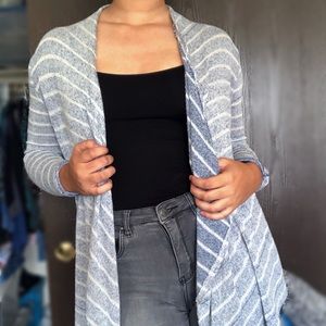 Grey and White Cardigan